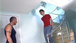2 twinks suck and be hung up on on dramatize expunge stairs